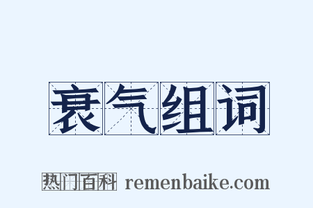 衰气组词是什么意思的图片